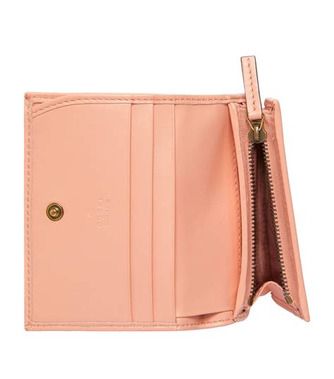 gucci rose beige wallet|Gucci marmont wallet pink.